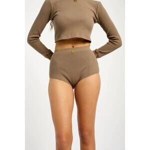 NEW ELIZA FAULKNER ula organic cotton waffle panty in olive